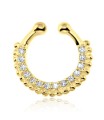 Dazzling Stone Set Shape Septum Clip Ring STCR-32