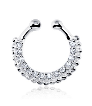 Dazzling Stone Set Shape Septum Clip Ring STCR-32