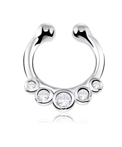 Multiple Stones Septum Clip Ring STCR-39