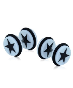 Black Star on White background Fake Plug UVFKP-12026-00850C