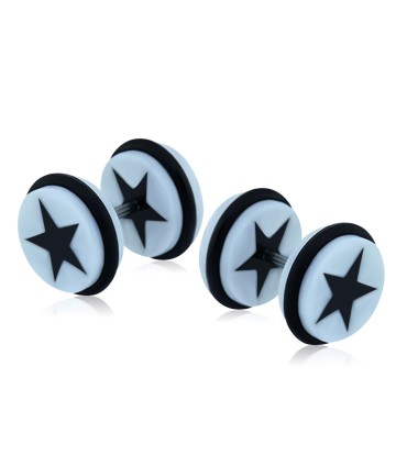 Black Star on White background Fake Plug UVFKP-12026-00850C