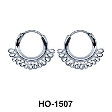 Silver Hoop Earring HO-1507