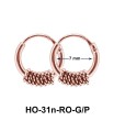 Silver Hoop Earrings with Rings HO-31n