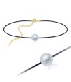 Acrylic Ball Chokers with Black Rope SPCK-149-8