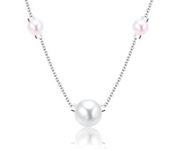 Necklace Silver Color Pearl SPE-100