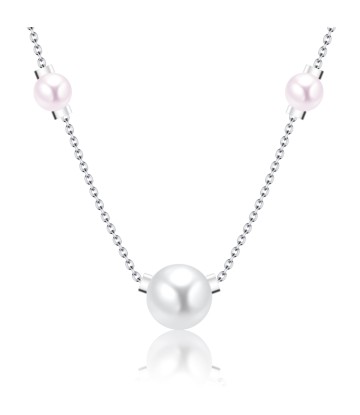 Necklace Silver Color Pearl SPE-100