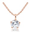 Beautiful Crystal Shape Silver Necklace SPE-1294-5