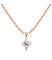 Beautiful Crystal Shape Silver Necklace SPE-1295-2