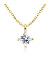 Crystal Triangle Shaped Silver NecklaceSPE-1296-4
