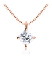 Beautiful Crystal Shape Silver Necklace SPE-1296-5