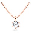 Beautiful CZ Crystal Silver Necklace SPE-1298-4