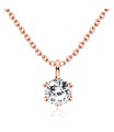 Beautiful CZ Crystal Silver Necklace SPE-1298-4.5