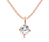 Rose Gold Plated Necklace Silver SPE-1299-4-RO-GP