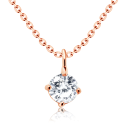 Rose Gold Plated Necklace Silver SPE-1299-4-RO-GP