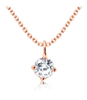 Rose Gold Plated Necklace Silver SPE-1299-4-RO-GP