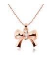Pretty Bow Silver Necklace SPE-1365