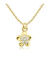 Little Flower Shape Silver Necklace SPE-1372