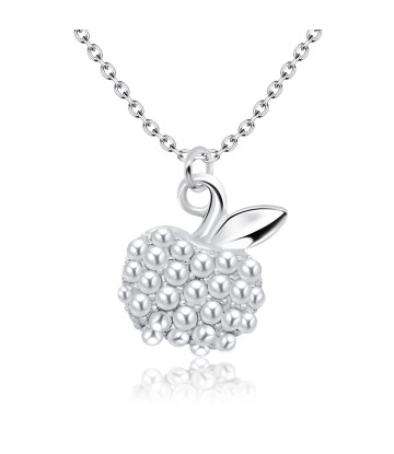 Apple with Pearls Silver Necklace SPE-1373p