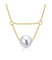 Unique Hanging Pearls Silver Necklace SPE-1379-8