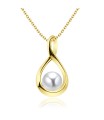 Beautiful Pearly Shaped Silver Necklace SPE-1385