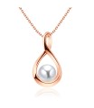 Beautiful Pearly Shaped Silver Necklace SPE-1385