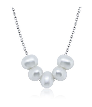 Cute Pearl Silver Necklace SPE-1387