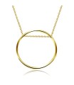 Circle Line Shaped Silver Necklace SPE-1417
