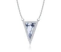 Marble Silver Necklace SPE-1421n