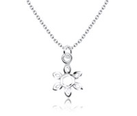 Flower Style Silver Necklaces SPE-1422n