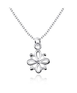 Flower Line Silver Necklaces SPE-1423