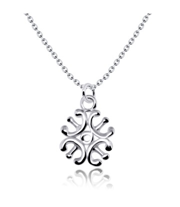 Snowflake Pattern Silver Necklace SPE-1424