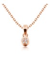 Lovely Round Crystal Silver Necklace SPE-1428