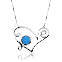 Turquoise Necklaces Silver SPE-1433