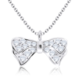 Necklace Silver Bow Shape SPE-200