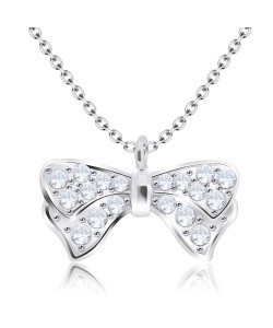 Necklace Silver Bow Shape SPE-200