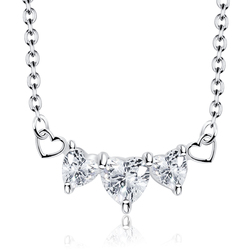 Necklace Silver Triple Heart SPE-202