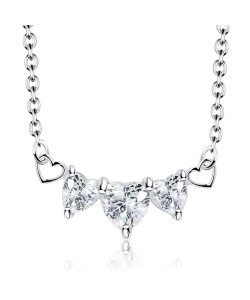 Triple Heart Silver Necklace SPE-202