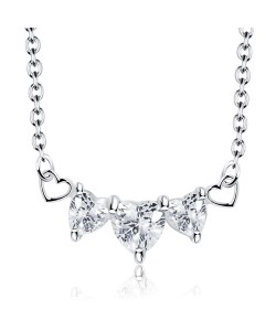 Necklace Silver Triple Heart SPE-202