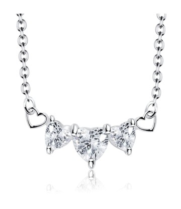 Necklace Silver Triple Heart SPE-202