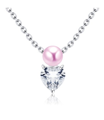 Necklace Silver CZ&Pearl SPE-203pp