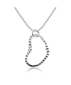 Heart Design Silver Necklace SPE-2041