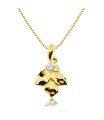Leaves with CZ Silver Necklace SPE-2047
