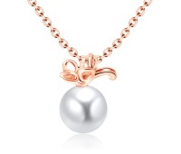 Rose Gold Plated Pearl Necklaces SPE-205-RO-GP