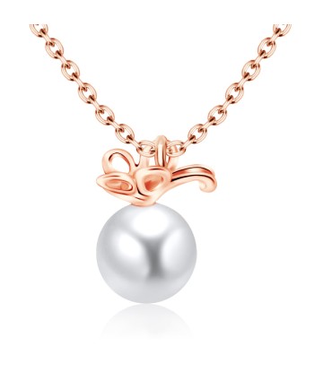 Rose Gold Plated Pearl Necklaces SPE-205-RO-GP