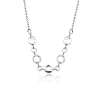 Mixed Tiny Rings Silver Necklace SPE-2051