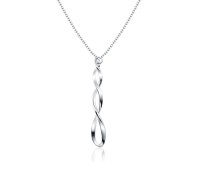 Dripping Loop Silver Necklace SPE-2052