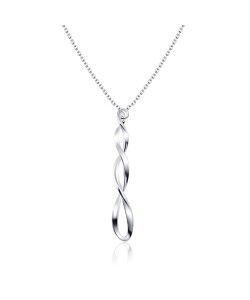 Dripping Loop Silver Necklace SPE-2052