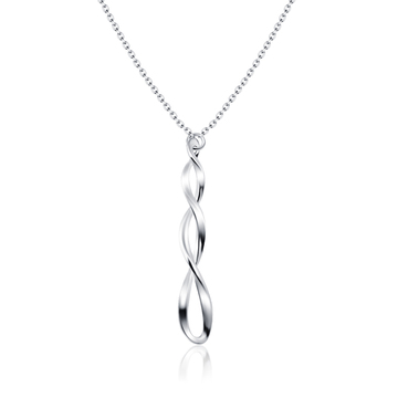Dripping Loop Silver Necklace SPE-2052