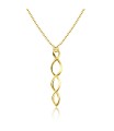 Dripping Loop Silver Necklace SPE-2054