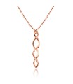 Dripping Loop Silver Necklace SPE-2054